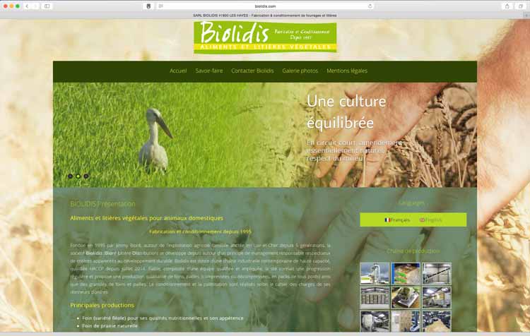 Création sites internet : Biolidis (41)