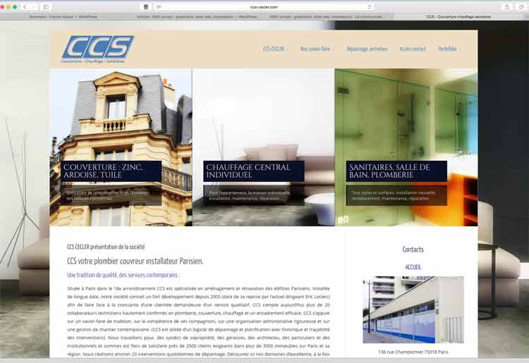 Création sites internet : CCS Cecler (75)