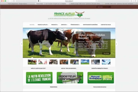 Création sites internet : Aliplus (nutrition des bovins)