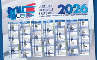 Mic 2026 : calendriers carton rembordé haut de gamme