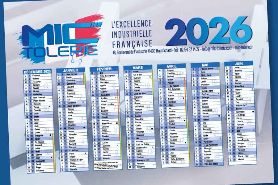 Calendriers carton rembordé haut de gamme,Création graphique EMS,Calendriers haut de gamme grand format 39X55cm,Calendriers carton rembordé,Identité visuelle d'entreprise : bloc marque