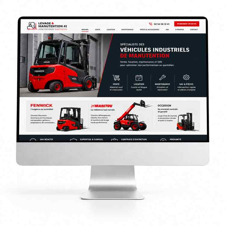 Votre expert en manutention industrielle Loir et Cher. Exemple de site web. low-cost premium EMS Access
